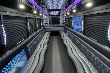 Fayetteville Party Bus Interior