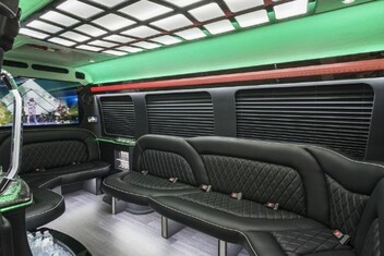 Fayetteville Sprinter Party Bus Interior