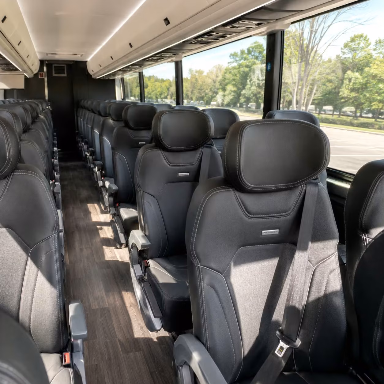 fayetteville charter bus interior